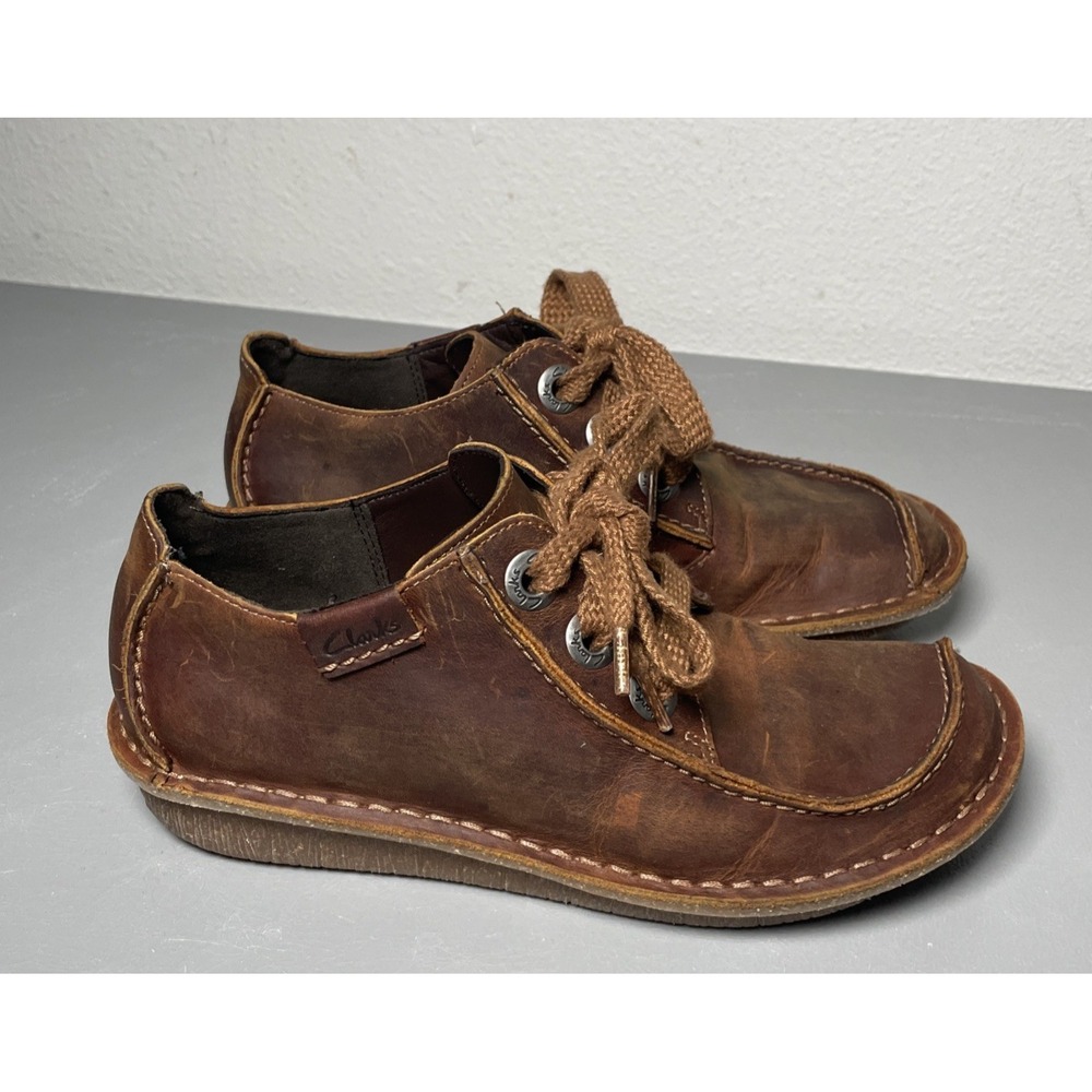 Clark's Artisan Funny Dream Comfy Distress Leather Shoes Womens 6.5 M / EU37